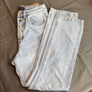 Aeropostale 90’s Super High Rise Straight Light Wash Denim Jeans